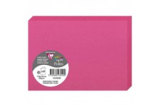 Clairefontaine 2324C - Paquet de 25 Cartes Doubles - Format C6 11x15,5cm - 210g/m² - Coloris Rose Fuchsia - Cartons d'Invitation