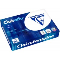 Clairefontaine 2618C Papier d'imprimante Clairalfa opaque (250 feuilles, A4, 21 x 29,7 cm, 160 g, ideal pour les circulaires ou 