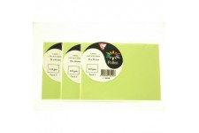 Clairefontaine 26240C - Sachet de 5 Cartes Simples - Format 7x9,5cm - 210g/m² - Coloris Vert Bourgeon - Invitation Evenements et