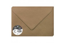 Clairefontaine 29002C - Un paquet de 20 enveloppes Pollen gommees 16,2x22,9 cm 120g, Kraft brun