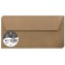Clairefontaine 29005C - Un paquet de 20 enveloppes Pollen auto-adhesives 11x22 cm 120g, Kraft brun