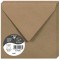 Clairefontaine 29008C - Un paquet de 20 enveloppes Pollen gommees 14x14 cm 120g, Kraft brun
