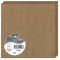 Clairefontaine 29028C - Un paquet de 25 cartes pliees Pollen 13,5x13,5 cm 210g, Kraft brun