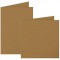 Clairefontaine 29028C - Un paquet de 25 cartes pliees Pollen 13,5x13,5 cm 210g, Kraft brun