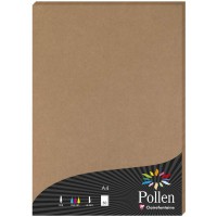 Clairefontaine 29135C - Un etui de 50 feuilles Pollen 21x29,7 cm 120g, kraft brun
