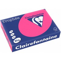 CLAIREFONTAINE 36650 Papier Trophee Multifonctions A4 80g/m2 Ramette Lot de 500 Jaune