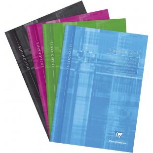 Lot de 5 : Clairefontaine 3069C - Un agenda de bord pique 6 colonnes 72 pages (36 cases/semaine) 21x29,7 cm 90g, couverture cart