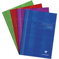 Lot de 10 : Clairefontaine 3129C - Un cahier de bord pique 9 classes 60 pages 21x29,7 cm 110g, couverture carte pelliculee coule