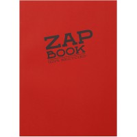 Lot de 5 : Clairefontaine 3354C Carnet Encolle Zap Book - 160 Feuilles Papier Croquis 100% Recycle - A4 21x29,7 cm 80g - Couleur