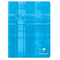 Clairefontaine 3731C Un Cahier Agrafe - 17x22 cm 120 Pages Grands Carreaux Papier Clairefontaine Blanc 90 g - Couverture Carte P