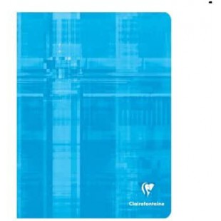 Lot de 5 : Clairefontaine 3781C Un Cahier Agrafe - 17x22 cm 144 Pages Grands Carreaux Papier Clairefontaine Blanc 90 g - Couvert