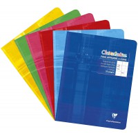 Lot de 25 : Clairefontaine 3999C - Un cahier d'ecriture pique "Clairenfantine" 32 pages 17x22cm 90g lignees DL 2 mm IV, couvertu