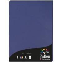 Clairefontaine 4284C - etui de 50 Feuilles - Format A4 (21x29,7cm) - 120g/m² - Coloris Bleu Nuit - Papier d'Invitation Evenement