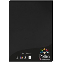 Clairefontaine 4298C - etui de 50 Feuilles - Format A4 (21x29,7cm) - 120g/m² - Coloris Noir - Papier d'Invitation Evenements et 