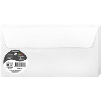 Clairefontaine 50035C - Paquet de 20 Enveloppes Auto-Adhesives - Format DL (11x22cm) - 120g/m² - Coloris Blanc Irise - Invitatio