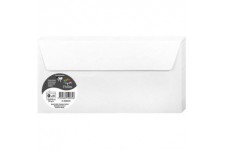 Clairefontaine 50035C - Paquet de 20 Enveloppes Auto-Adhesives - Format DL (11x22cm) - 120g/m² - Coloris Blanc Irise - Invitatio