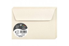 Clairefontaine 50046C - Paquet de 20 Enveloppes Auto-Adhesives - Format C6 (11,4x16,2cm) - 120g - Coloris Ivoire Irise - Invitat