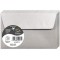 Clairefontaine 50071C - Paquet de 20 Enveloppes Auto-Adhesives - Format 9x14cm - 120g/m² - Coloris Argent - Invitation Evenement