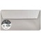 Clairefontaine 50075C - Paquet de 20 Enveloppes Auto-Adhesives - Format DL (11x22cm) - 120g/m² - Coloris Argent - Invitation Eve