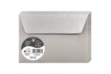 Clairefontaine 50076C - Paquet de 20 Enveloppes Auto-Adhesives - Format C6 (11,4x16,2cm) - 120g/m² - Coloris Argent - Invitation