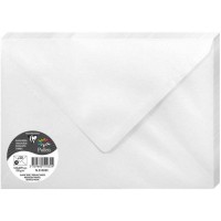 Clairefontaine 51032C - Paquet de 20 Enveloppes Gommees - Format C5 (16,2x22,9cm) - 120g/m² - Coloris Blanc Irise - Invitation E