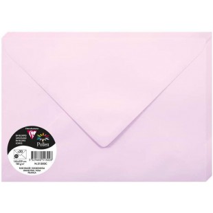 Clairefontaine 51302C - Paquet de 20 Enveloppes Gommees - Format C5 (16,2x22,9cm) - 120g/m² - Coloris Rose Dragee - Invitation E