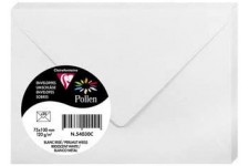 Clairefontaine 54030C - Paquet de 20 Enveloppes Gommees - Format 7,5x10cm - 120g/m² - Coloris Blanc Irise - Invitation Evenement