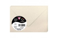 Clairefontaine 54040C - Paquet de 20 Enveloppes Gommees - Format 7,5x10cm - 120g/m² - Coloris Ivoire Irise - Invitation Evenemen