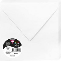 Clairefontaine 5433C - Paquet de 20 Enveloppes Gommees - Format Carre 16,5x16,5cm - 120g/m² - Coloris Blanc - Invitation Eveneme