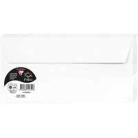 Clairefontaine 5435C - Paquet de 20 Enveloppes Auto-Adhesives - Format DL 11x22cm - 120g/m² - Coloris Blanc - Invitation Eveneme