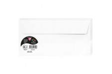 Clairefontaine 5435C - Paquet de 20 Enveloppes Auto-Adhesives - Format DL 11x22cm - 120g/m² - Coloris Blanc - Invitation Eveneme