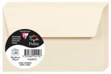 Clairefontaine 5441C - Paquet de 20 Enveloppes Auto-Adhesives - Format 9x14cm - 120g/m² - Coloris Ivoire - Invitation Evenements