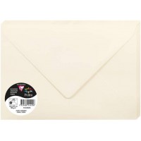 Clairefontaine 5442C - Paquet de 20 Enveloppes Gommees - Format C5 16,2x22,9cm - 120g/m² - Coloris Ivoire - Invitation Evenement
