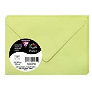 Clairefontaine 55470C - Paquet de 20 Enveloppes Gommees - Format 7,5x10cm - 120g/m² - Coloris Vert Bourgeon - Invitation Eveneme