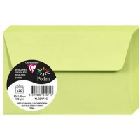 Clairefontaine 55471C - Paquet de 20 Enveloppes Auto-Adhesives - Format 9x14cm - 120g/m² - Coloris Vert Bourgeon - Invitation Ev