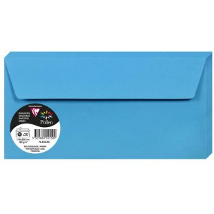 Clairefontaine 11217C - Paquet de 20 Cartes Simples - Format 7x9,5cm - 210g/m² - Coloris Bleu turquoise - Cartons d'Invitation E