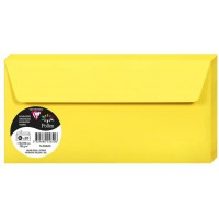 Clairefontaine 11279C - Paquet de 20 Cartes Simples - Format 7x9,5cm - 210g/m² - Coloris Jaune soleil - Cartons d'Invitation Eve