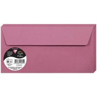 Lot de 10 : Clairefontaine 55655C - 20 Enveloppes Auto-Adhesives - Format DL (11x22cm) - 120g/mÂ² - Coloris Rose Hortensia - Inv