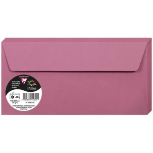 Lot de 10 : Clairefontaine 55655C - 20 Enveloppes Auto-Adhesives - Format DL (11x22cm) - 120g/mÂ² - Coloris Rose Hortensia - Inv