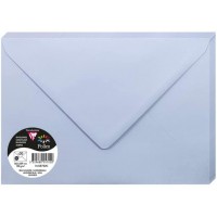 Clairefontaine 55722C - Paquet de 20 Enveloppes Gommees - Format C5 (16,2x22,9cm) - 120g/m² - Coloris Bleu Lavande - Invitation 