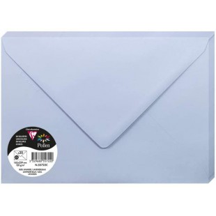 Clairefontaine 55722C - Paquet de 20 Enveloppes Gommees - Format C5 (16,2x22,9cm) - 120g/m² - Coloris Bleu Lavande - Invitation 