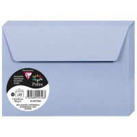 Clairefontaine 55726C - Paquet de 20 Enveloppes Auto-Adhesives - Format C6 (11,4x16,2cm) - 120g - Coloris Bleu Lavande - Invitat