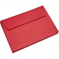 Clairefontaine 5586C - Paquet de 20 Enveloppes Auto-Adhesives - Format C6 11,4x16,2cm - 120g - Coloris Rouge Groseille - Invitat