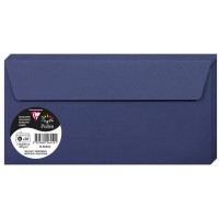 Clairefontaine 5645C - Paquet de 20 Enveloppes Auto-Adhesives - Format DL 11x22cm - 120g/m² - Coloris Bleu Nuit - Invitation Eve