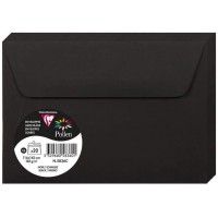 Clairefontaine 5836C - Paquet de 20 Enveloppes Auto-Adhesives - Format C6 11,4x16,2cm - 120g - Coloris Noir - Invita