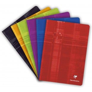 Clairefontaine 63161C Un Cahier Agrafe - A4 21x29,7 cm - 96 Pages Grands Carreaux - Papier Blanc 90 g - Couverture Carte Pellicu
