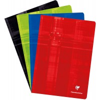 Clairefontaine Cahier reliure piqure avec grands carreaux 21 x 29,7 cm 144 pages Coloris aleatoire