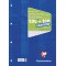 Clairefontaine 65819C - Un bloc de cours encolle grand cote 300 pages (200 + 100 gratuites) 90g, perfore 4 trous et grands carre