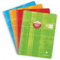 Clairefontaine 68396C Un Cahier a  Spirale Deficients Visuels - 24x32 cm - 100 Pages Grands Carreaux Noirs Agrandis - Papier Bla