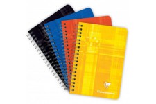 Clairefontaine 68592C Un Carnet a Spirale - 9x14 cm - 100 Pages Petits Carreaux - Papier Blanc 90 g - Couverture Ca